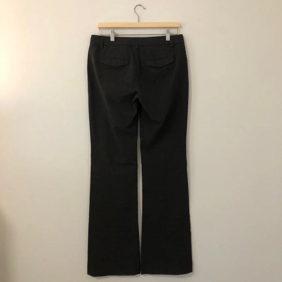 Gap  90s Y2K Size 4 Long Flare Boot Cut Stretch Dark Gray Women's Dress Pants 4L - Picture 4 of 9